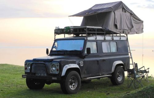 Land Rover Defender with Rooftop Tents Kenya